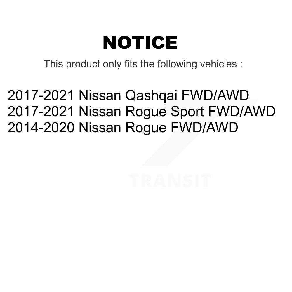 Complete Strut Coil Spring Front Rear Kit For Nissan Rogue Sport Qashqai FWD/AWD