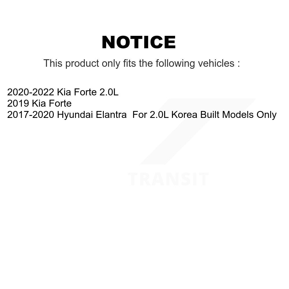 Complete Shocks Strut & Coil Spring Front Rear Kit For Hyundai Elantra Kia Forte