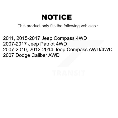 Coated Brakes Drum & Hub Bearing Rear Kit For Jeep Patriot Compass Dodge Caliber