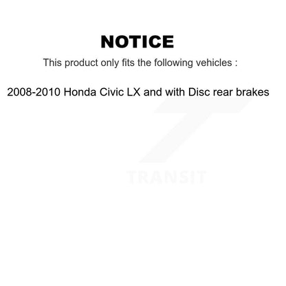 Brake Drum Shoe Hardware And Wheel Hub Bearing Assembly Rear Kit For Honda Civic
