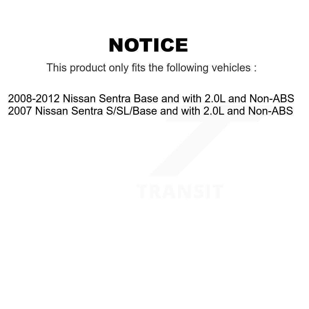 Brake Drum Shoe Hardware And Hub Bearing Assembly Rear Kit For Nissan Sentra