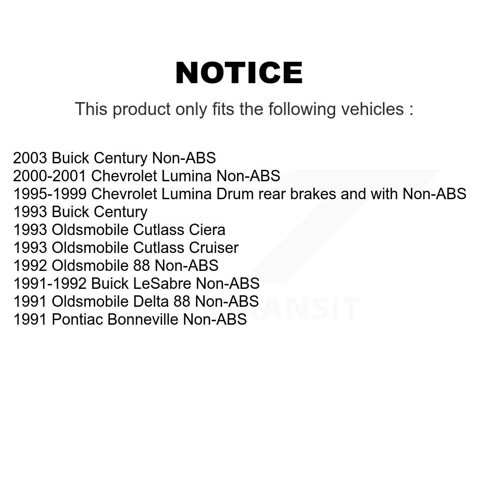Brake Drum Shoe Hardware Hub Bearing Rear Kit For Buick Century Chevrolet Lumina