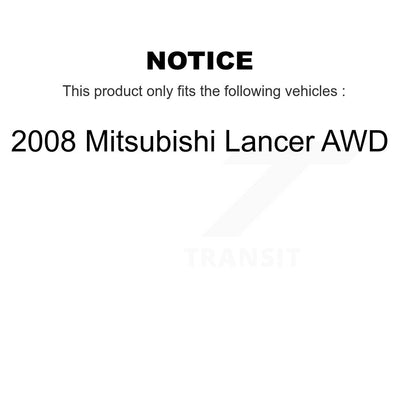 Brake Drum Shoe Hardware And Hub Bearing Rear Kit For 2008 Mitsubishi Lancer AWD