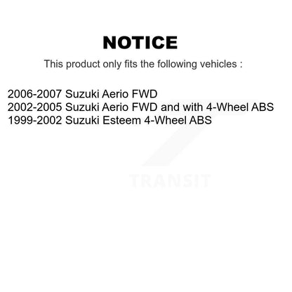 Brake Drum Shoe Hardware And Wheel Hub Bearing Rear Kit For Suzuki Aerio Esteem