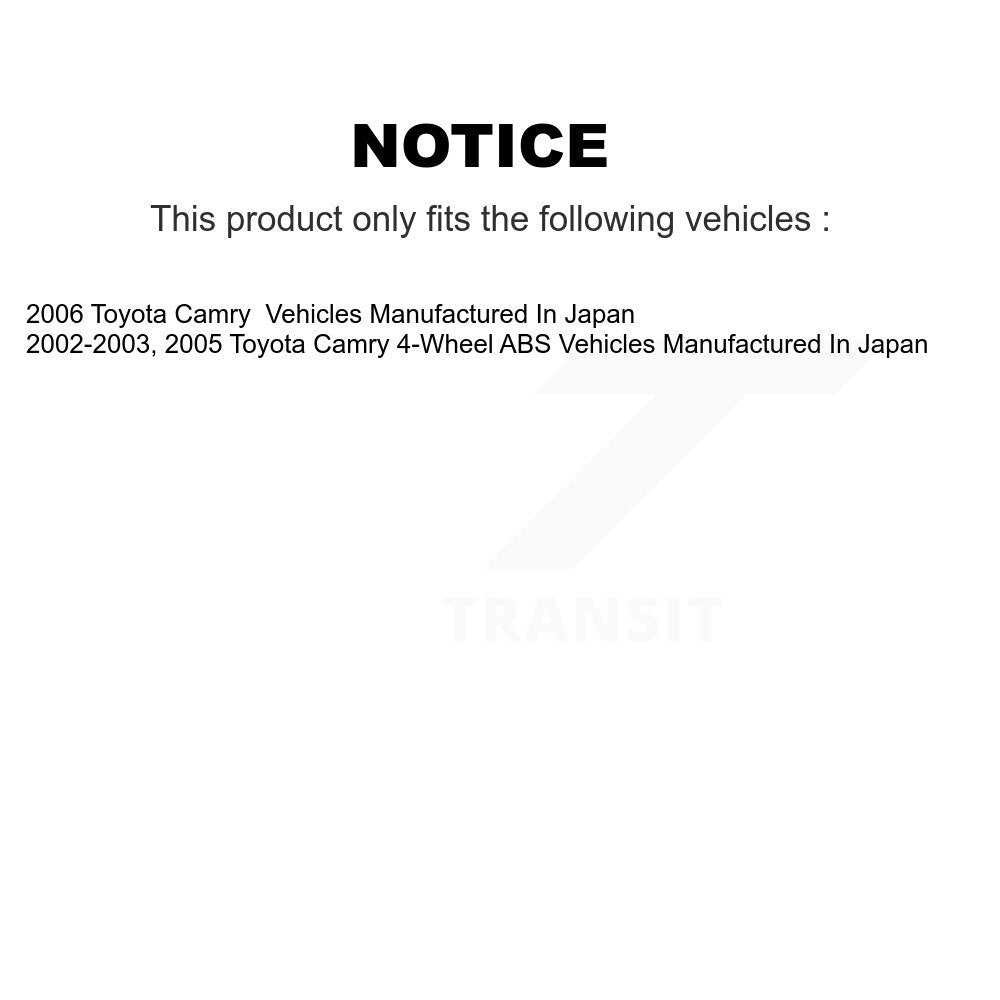 Brake Drum Shoe Hardware And Wheel Hub Bearing Rear Kit (6Pc) For Toyota Camry