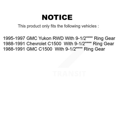 Drum Brake Bearing Rear Kit For C1500 Chevrolet GMC Yukon With 9-1/2" Ring Gear