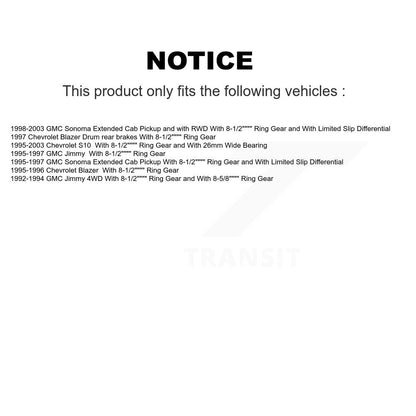 Drum Brake And Wheel Bearing Rear Kit For Chevrolet S10 GMC Sonoma Blazer Jimmy