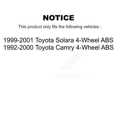 Drum Brake And Hub Bearing Assembly Rear Kit For Toyota Camry Solara 4-Wheel ABS