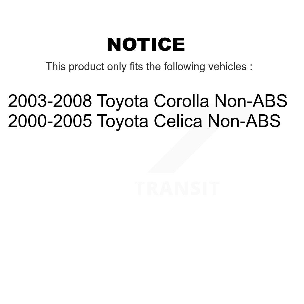 Drum Brake And Hub Bearing Assembly Rear Kit For Toyota Corolla Celica Non-ABS