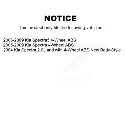 Drum Brake And Wheel Hub Bearing Assembly Rear Kit For Kia Spectra Spectra5