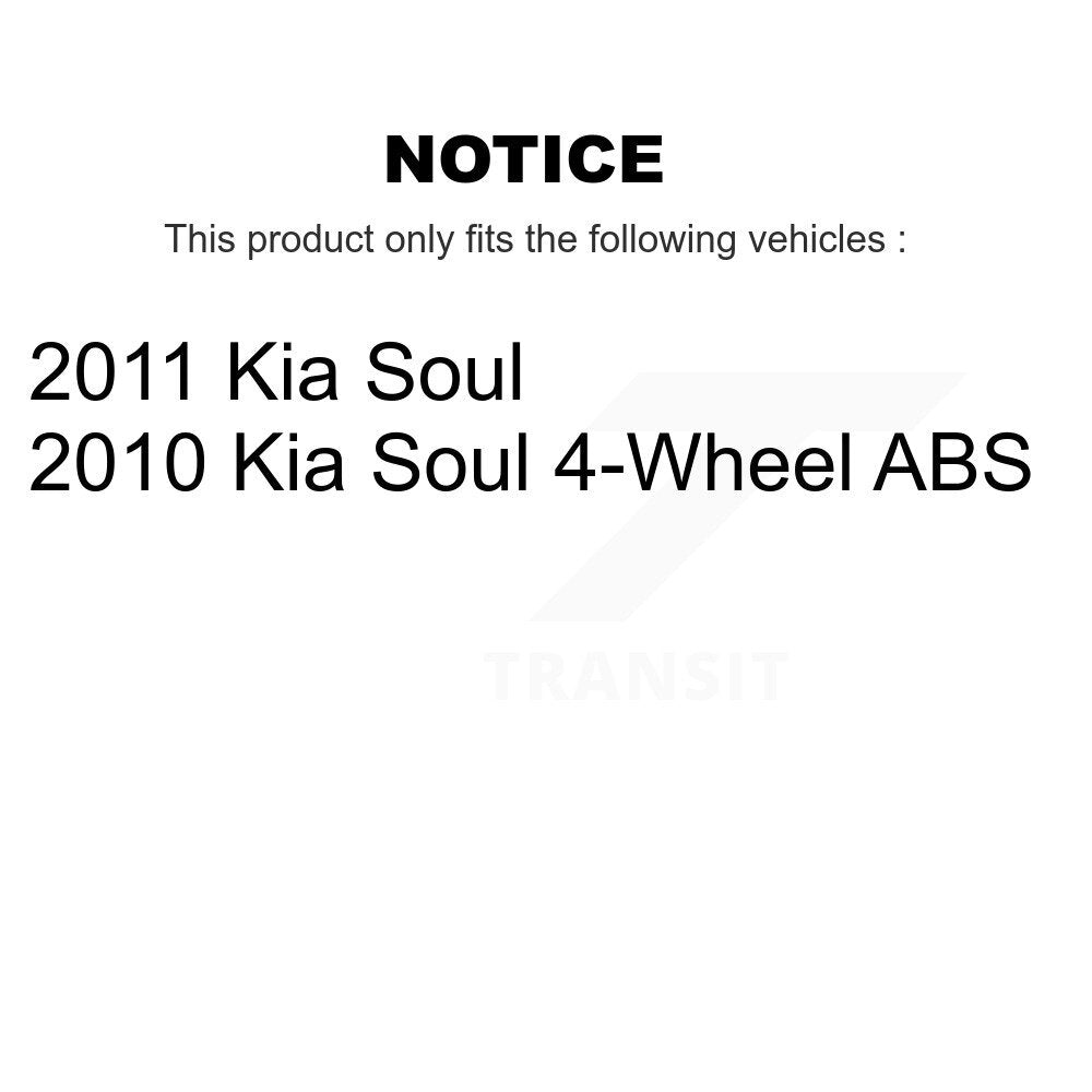 Drum Brake And Wheel Hub Bearing Assembly Rear Kit For Kia Soul