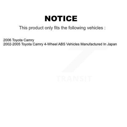 Drum Brake And Wheel Hub Bearing Assembly Rear Kit For Toyota Camry