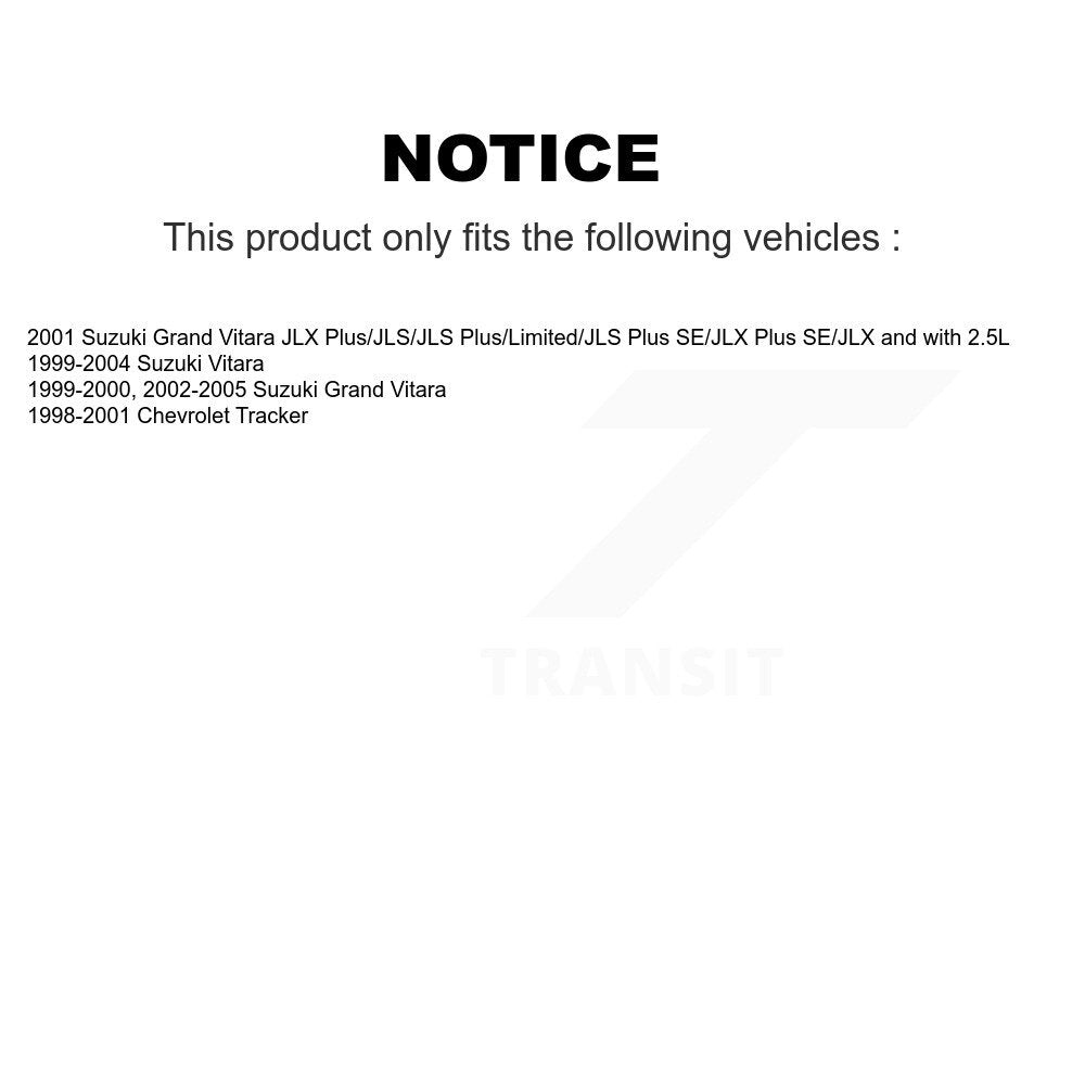 Brake Drum Hardware & Bearing Rear Kit For Suzuki Grand Vitara Chevrolet Tracker