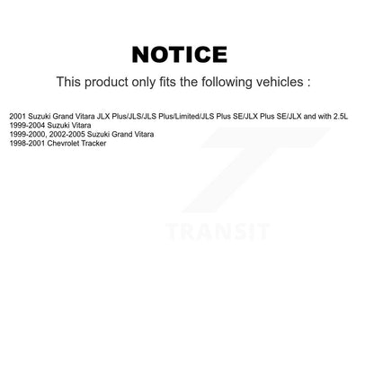 Brake Drum Hardware & Bearing Rear Kit For Suzuki Grand Vitara Chevrolet Tracker