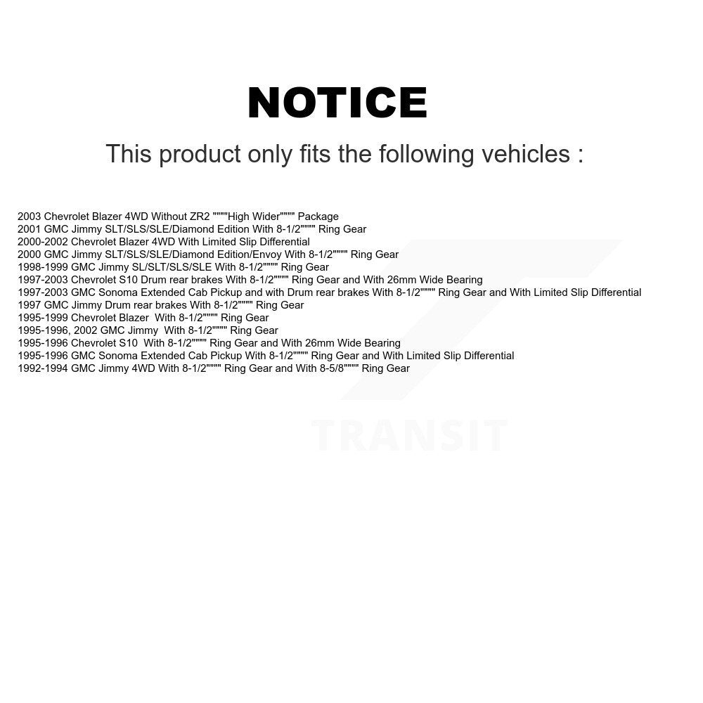 Brake Drum Hardware & Bearing Rear Kit For Chevrolet GMC S10 Sonoma Blazer Jimmy