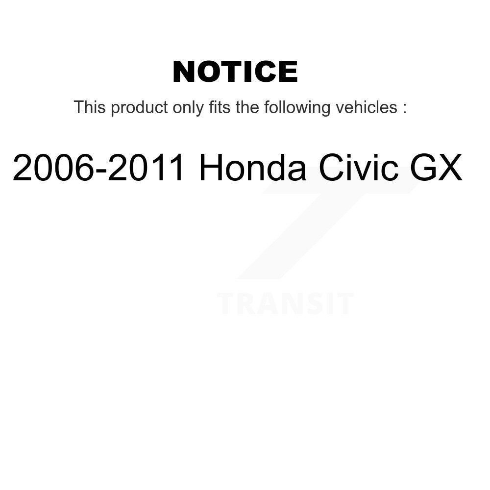 Brake Drum Hardware And Wheel Hub Bearing Rear Kit For 2006-2011 Honda Civic GX