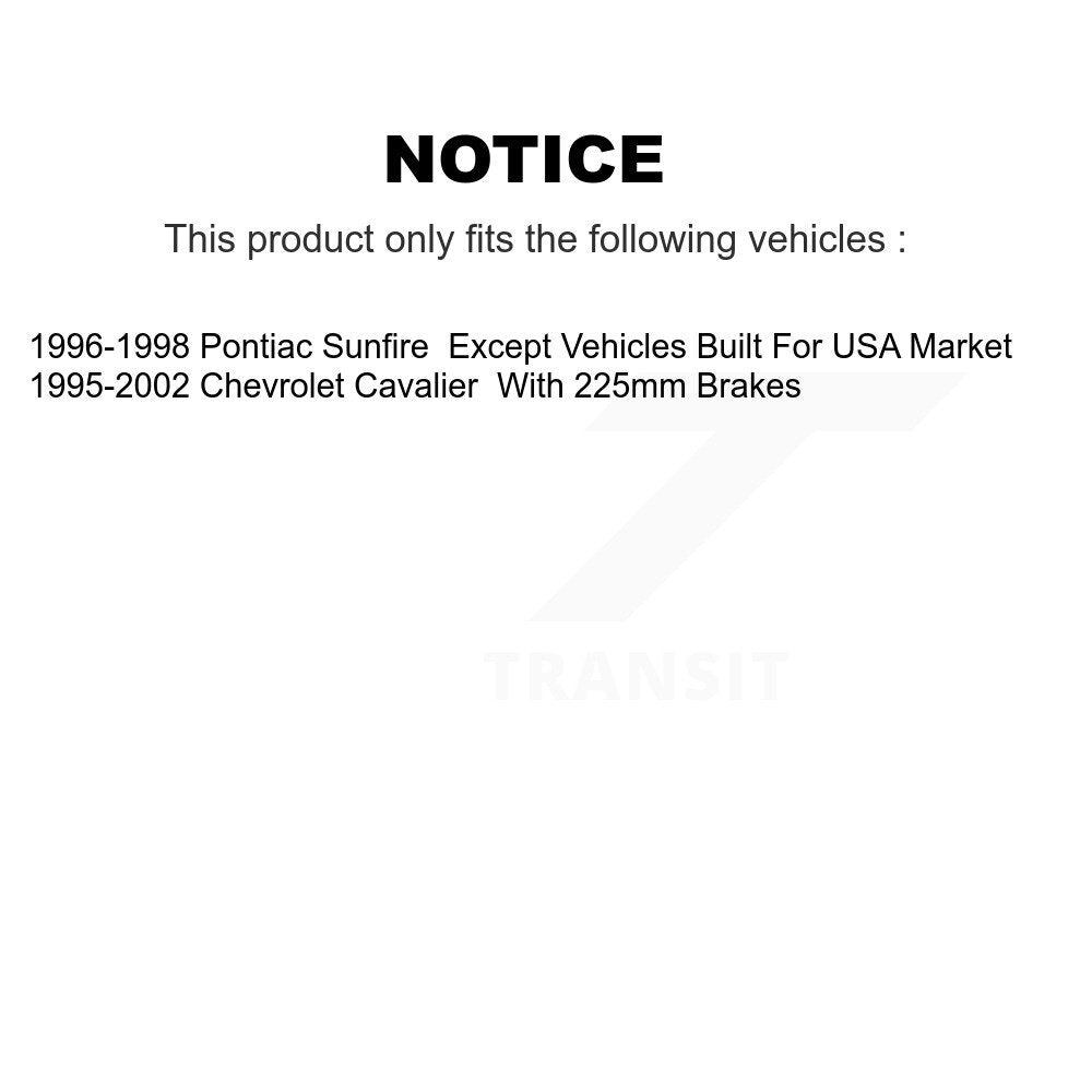 Brake Drum Hardware Hub Bearing Rear Kit For Chevrolet Cavalier Pontiac Sunfire
