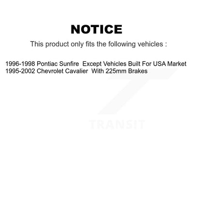 Brake Drum Hardware Hub Bearing Rear Kit For Chevrolet Cavalier Pontiac Sunfire