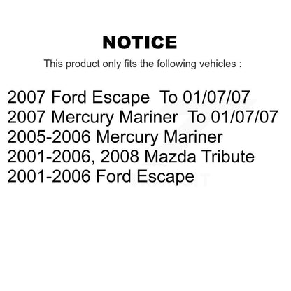 Brake Drum Shoes Bearing Rear Kit For Ford Escape Mazda Tribute Mercury Mariner