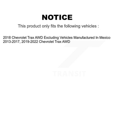 Brake Drum Shoes And Wheel Bearing Rear Kit For Chevrolet Trax AWD