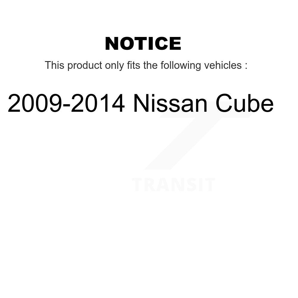 Brake Drum Shoes And Hub Bearing Assembly Rear Kit For 2009-2014 Nissan Cube