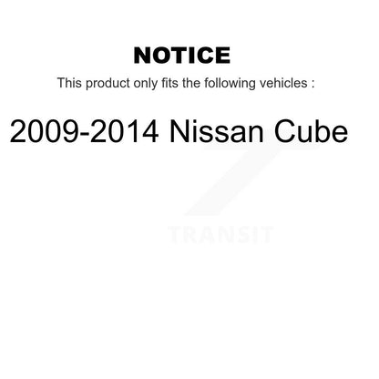 Brake Drum Shoes And Hub Bearing Assembly Rear Kit For 2009-2014 Nissan Cube