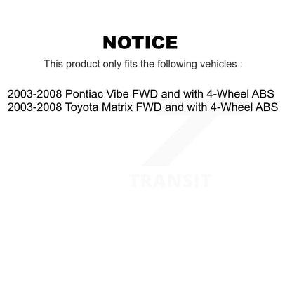 Brake Drum Shoes & Hub Bearing Rear Kit For 2003-2008 Toyota Matrix Pontiac Vibe