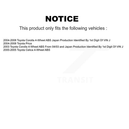 Brake Drum Shoes And Wheel Hub Bearing Rear Kit For Toyota Corolla Prius Celica