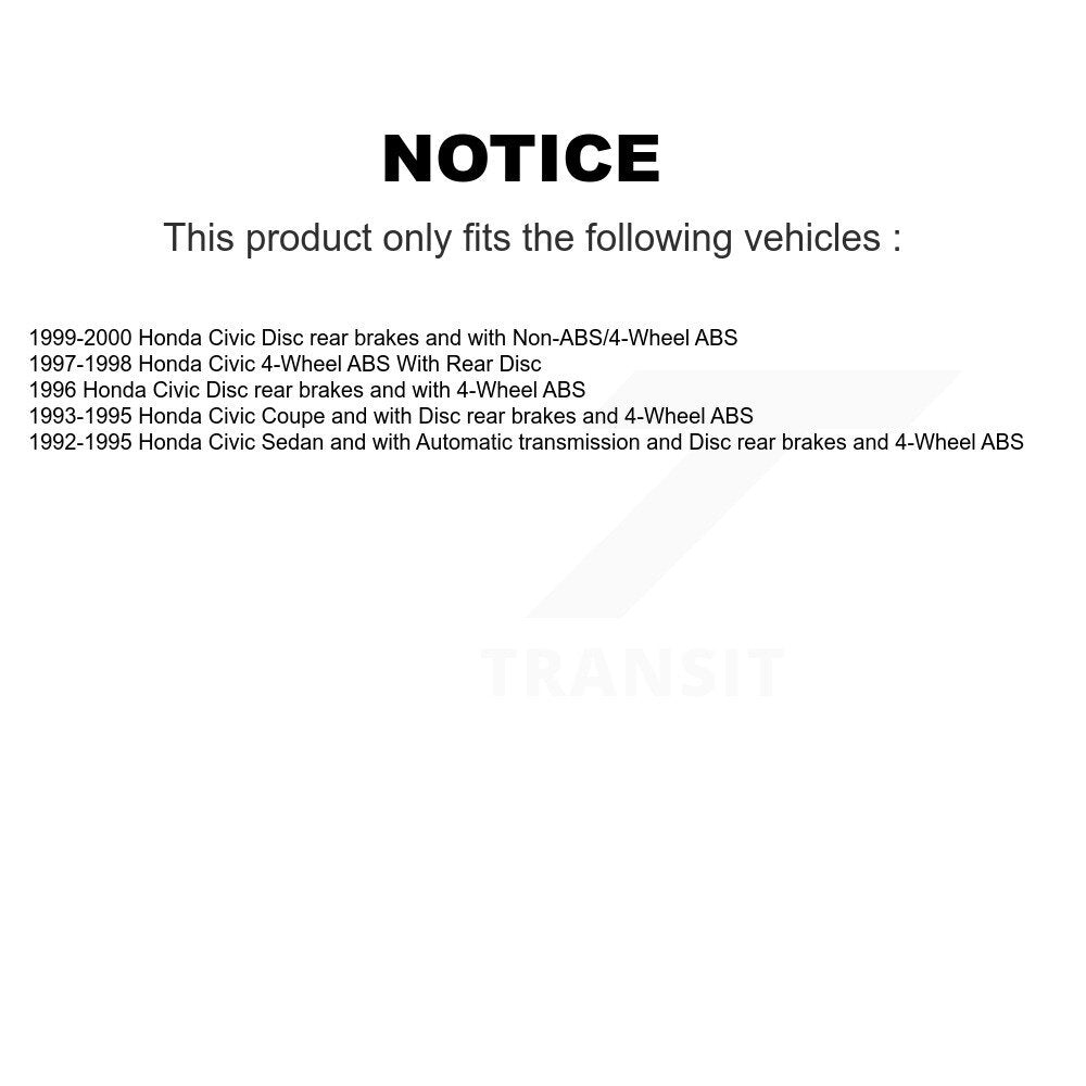 Brake Drum Shoes And Wheel Hub Bearing Assembly Rear Kit For Honda Civic