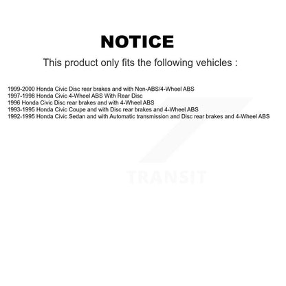 Brake Drum Shoes And Wheel Hub Bearing Assembly Rear Kit For Honda Civic
