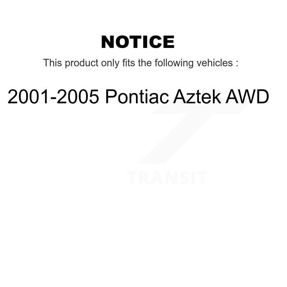 Brake Drum Shoes And Wheel Hub Bearing Rear Kit For 2001-2005 Pontiac Aztek AWD