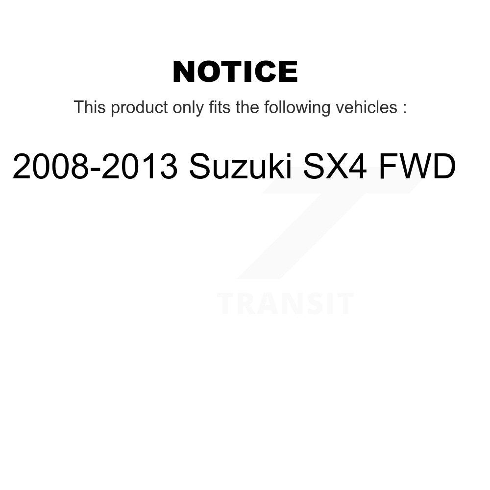 Brake Drum Shoes And Hub Bearing Assembly Rear Kit For 2008-2013 Suzuki SX4 FWD