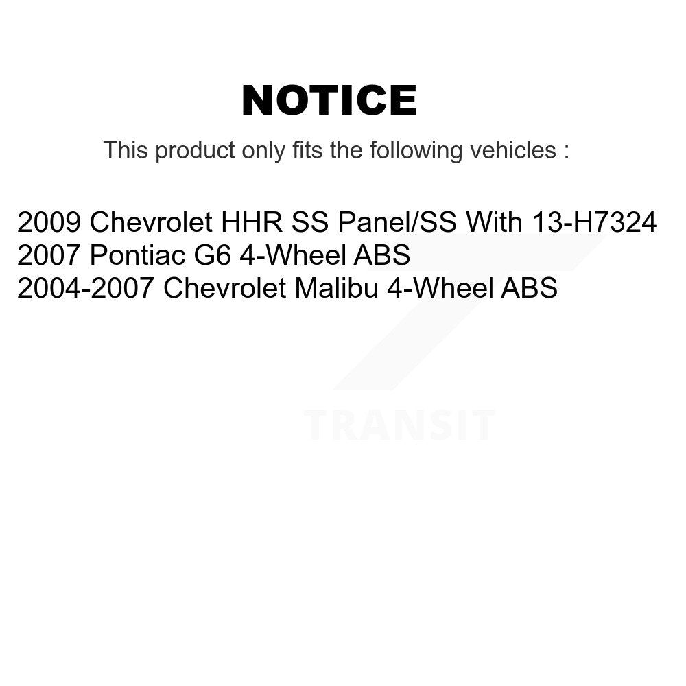Brake Drum Shoes And Hub Bearing Rear Kit For Chevrolet Malibu Pontiac G6 HHR