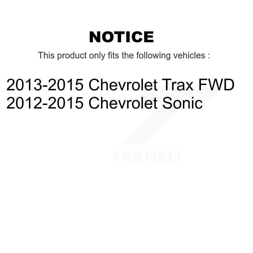 Brake Drum Shoes And Hub Bearing Assembly Rear Kit For Chevrolet Sonic Trax