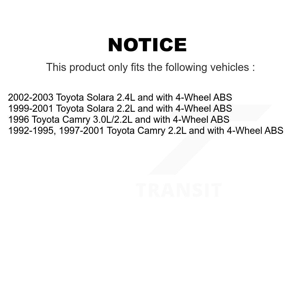 Brake Drum Shoes And Wheel Hub Bearing Assembly Rear Kit For Toyota Camry Solara