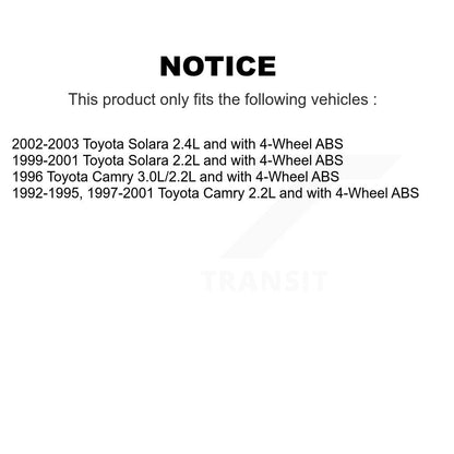 Brake Drum Shoes And Wheel Hub Bearing Assembly Rear Kit For Toyota Camry Solara