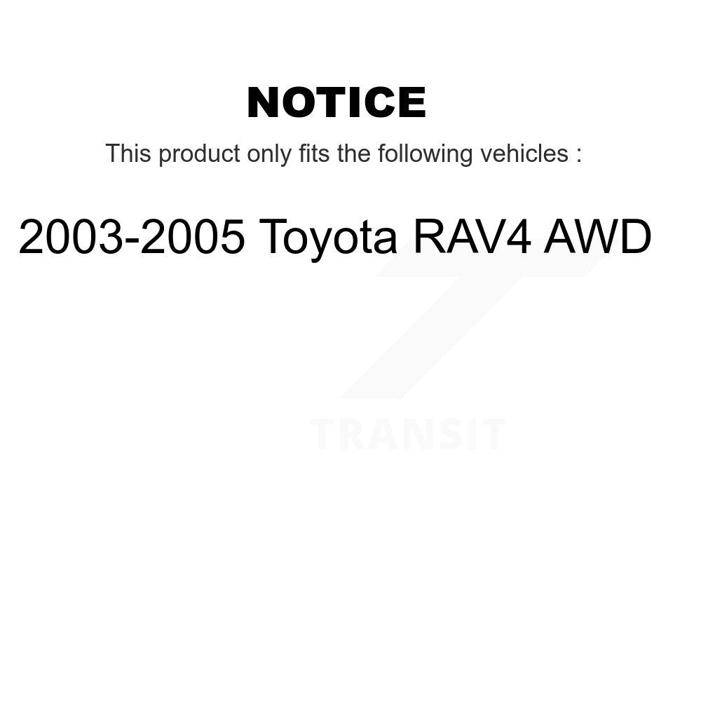Brake Drum Shoes And Hub Bearing Assembly Rear Kit For 2003-2005 Toyota RAV4 AWD