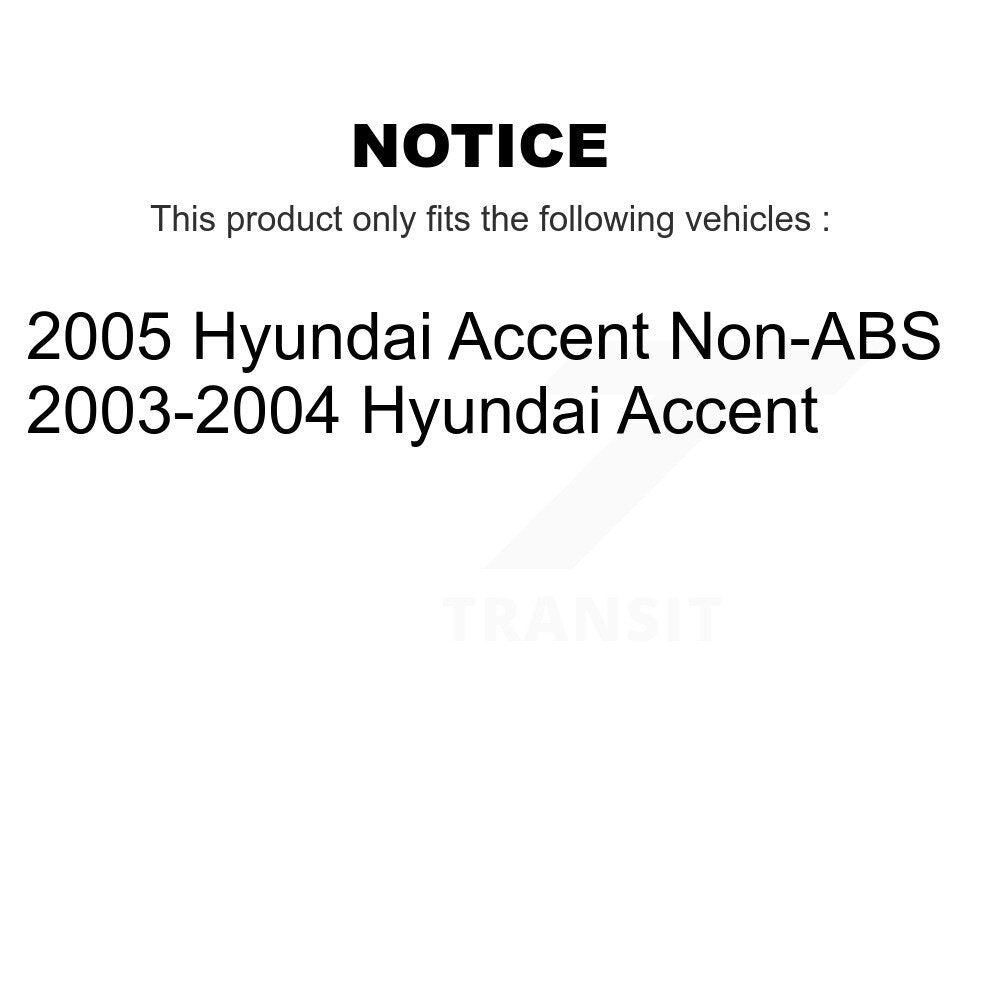 Brake Drum Shoes And Wheel Hub Bearing Assembly Rear Kit For Hyundai Accent