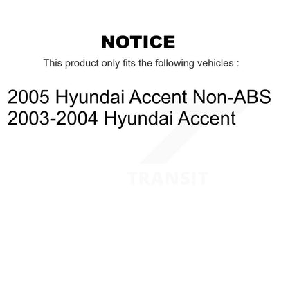 Brake Drum Shoes And Wheel Hub Bearing Assembly Rear Kit For Hyundai Accent