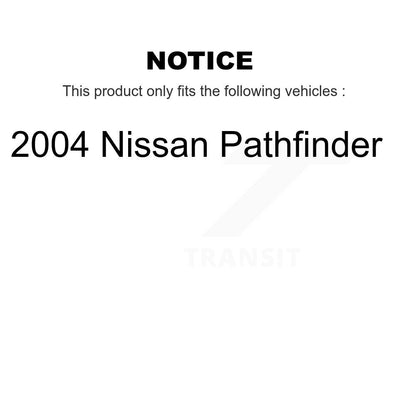 Brake Drum Shoes And Hub Bearing Assembly Rear Kit For 2004 Nissan Pathfinder