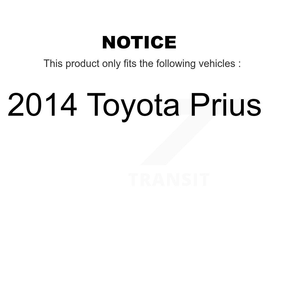 Brake Drum Shoes And Wheel Hub Bearing Assembly Rear Kit For 2014 Toyota Prius