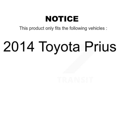 Brake Drum Shoes And Wheel Hub Bearing Assembly Rear Kit For 2014 Toyota Prius