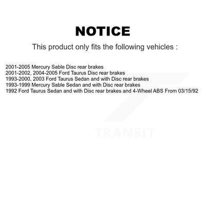 Brake Drum Shoes And Hub Bearing Assembly Rear Kit For Ford Taurus Mercury Sable