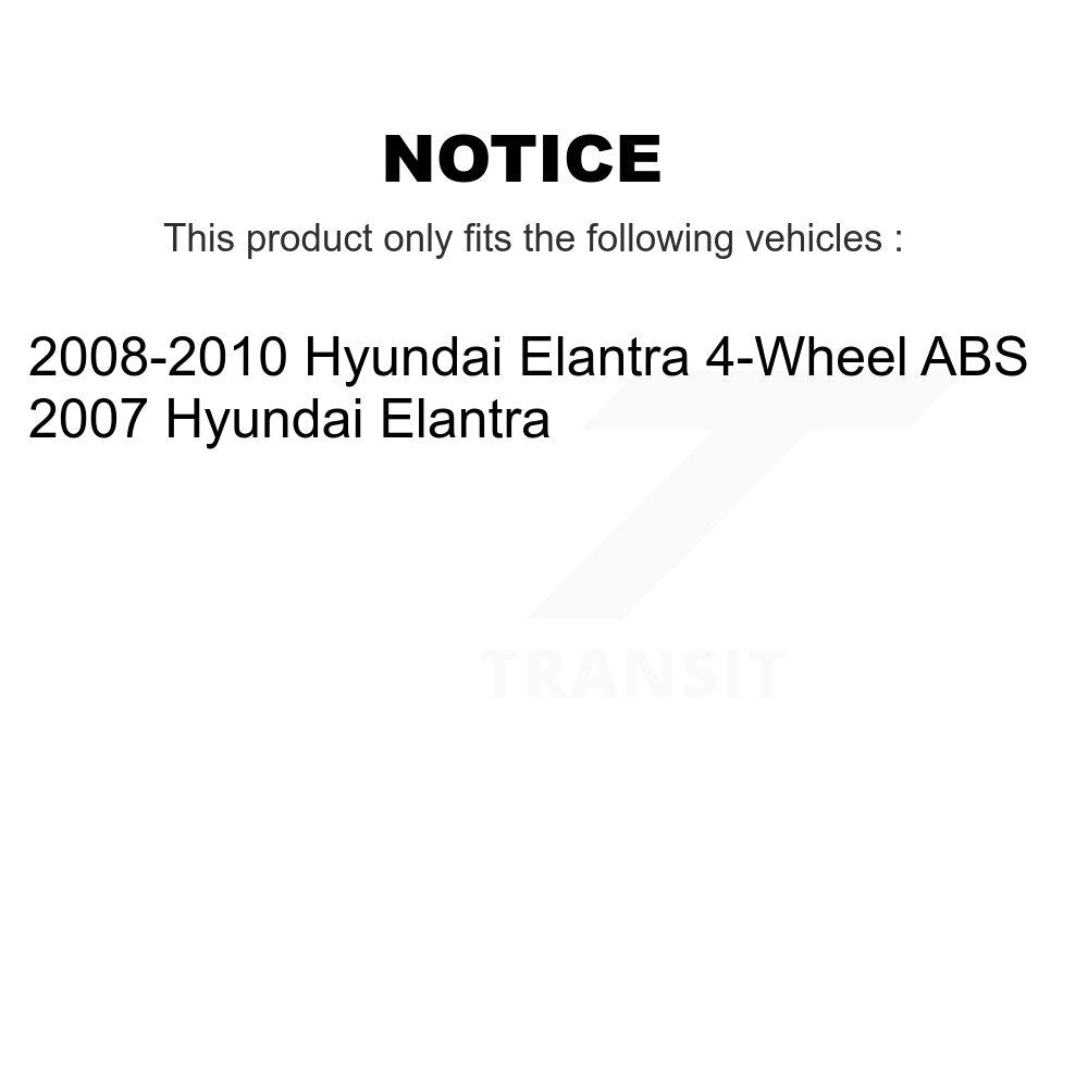 Brake Drum Shoes And Wheel Hub Bearing Assembly Rear Kit For Hyundai Elantra