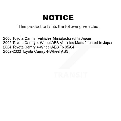 Brake Drum Shoes And Wheel Hub Bearing Assembly Rear Kit For Toyota Camry