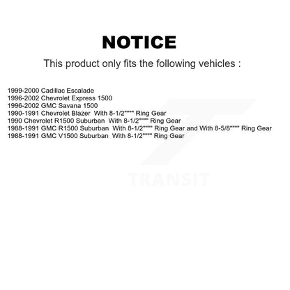Drum Brake Shoe & Hardware Bearing Rear Kit For Chevrolet Express 1500 GMC V1500