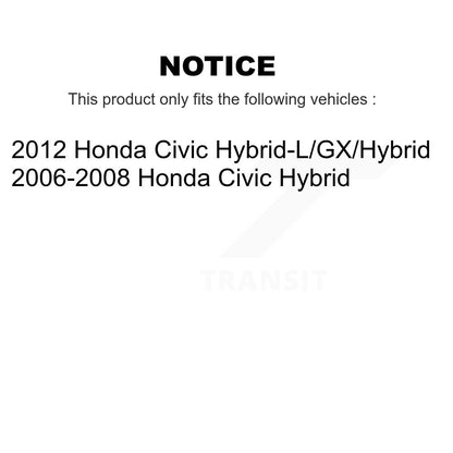 Drum Brake Shoe & Hardware And Hub Bearing Assembly Rear Kit For Honda Civic