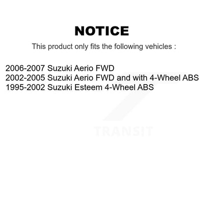 Drum Brake Shoe & Hardware And Hub Bearing Rear Kit For Suzuki Aerio Esteem