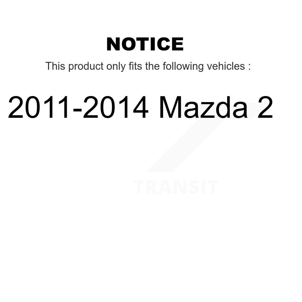 Drum Brake Shoe & Hardware And Wheel Hub Bearing Rear Kit For 2011-2014 Mazda 2
