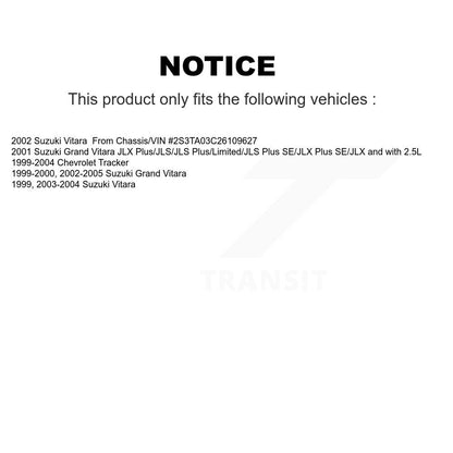 Wheel Cylinders And Bearing Rear Kit For Chevrolet Tracker Suzuki Grand Vitara
